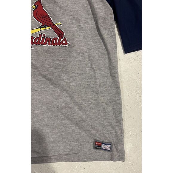 Nike Team St Louis Cardinals Baseball Tee 2009 Mens Large Gray Blue MLB - Picture 2 of 9